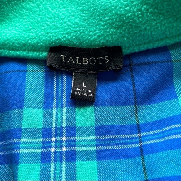 Talbots Fleece Zip-Up Jacket – Size Large – Green - Picture 9 of 12